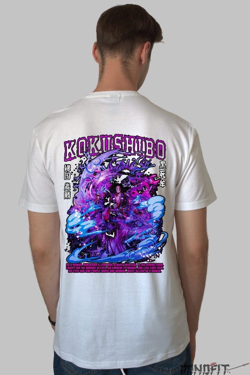 Tricou Anime Kokushibo - Demonul Lunii Supreme Barbat Alb