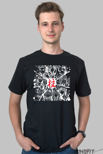 Tricou Anime Manga Warriors - Eroii Umbrei barbat negru