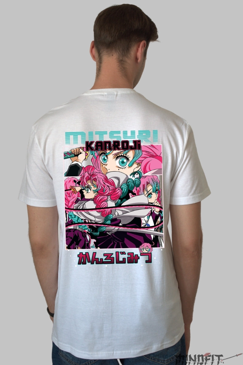 Tricou Anime Mitsuri - Sabia Iubirii Supreme Barbat Alb