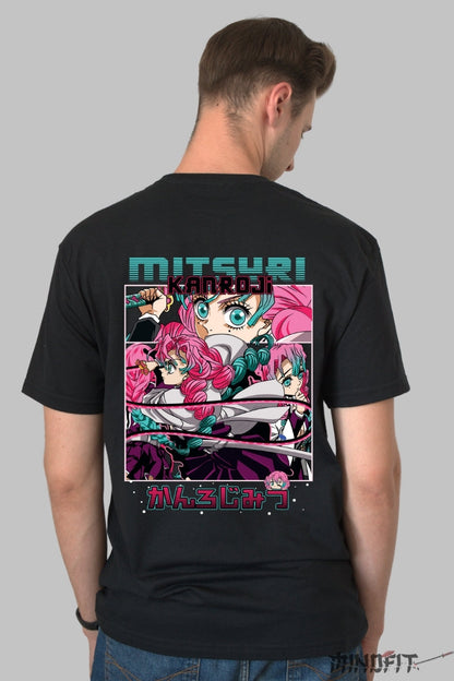 Tricou Anime Mitsuri - Sabia Iubirii Supreme Barbat Negru