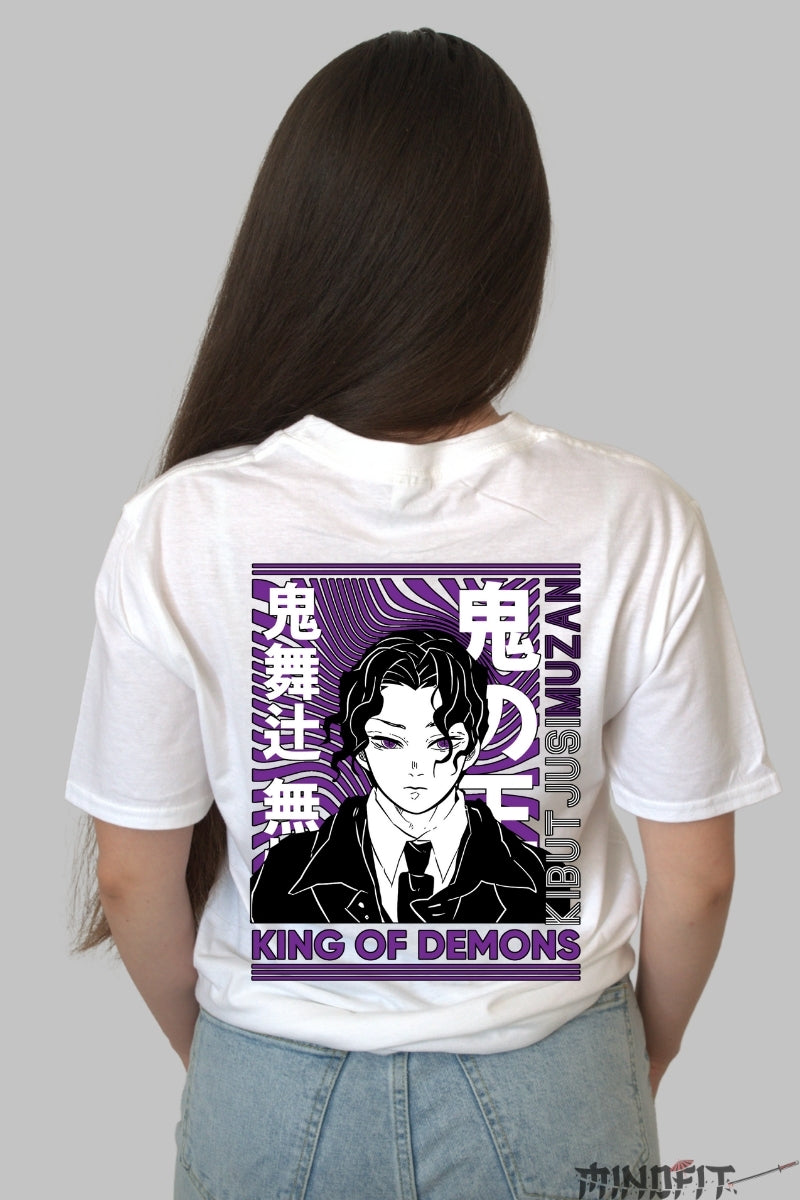 Tricou Anime Muzan Kibutsuji - Regele Demonilor Dama alb