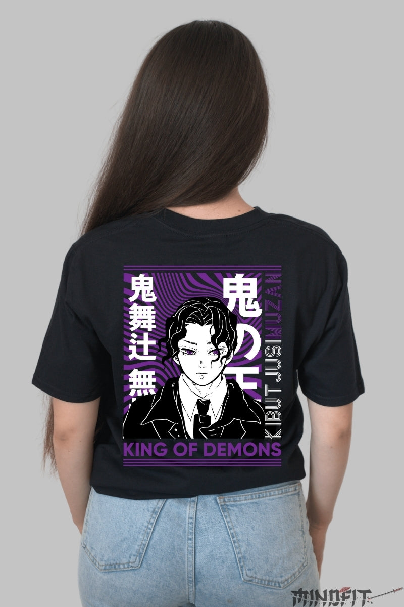 Tricou Anime Muzan Kibutsuji - Regele Demonilor Dama Negru