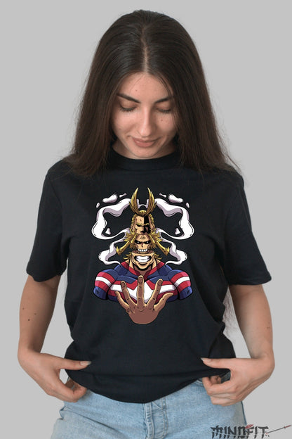 Tricou Anime My Hero Academia - All Might Simbolul Penei Dama Negru