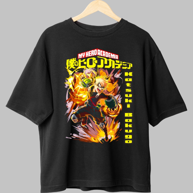 Tricou Anime My Hero Academia - Bakugo Explozie Suprema Fata
