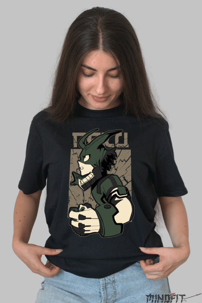 Tricou Anime My Hero Academia - Deku Determinare Exploziva Dama Negru