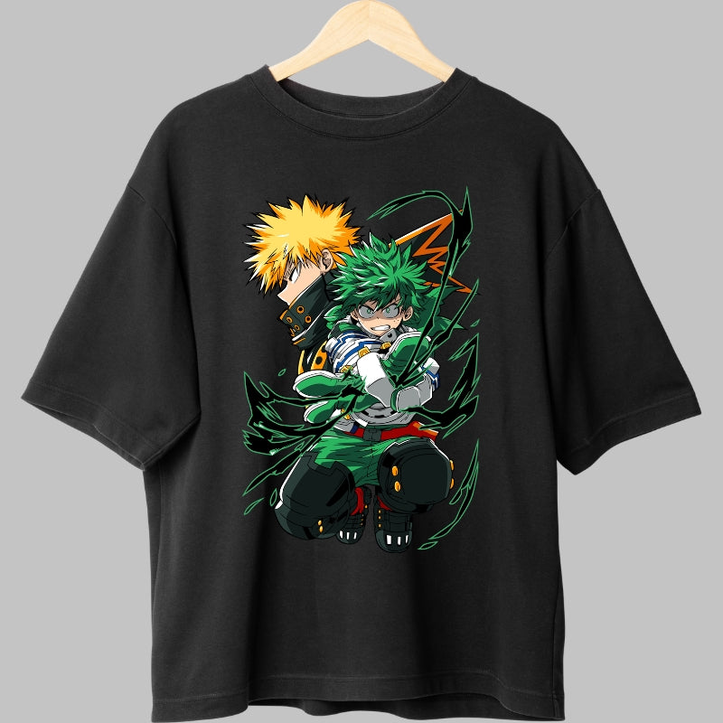 Tricou Anime My Hero Academia - Deku si Bakugo Forta Exploziva Fata