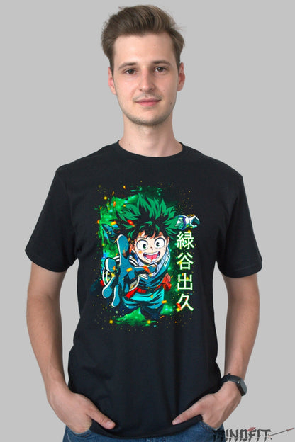Tricou Anime My Hero Academia - Deku Viteza Sperantei Barbat Negru