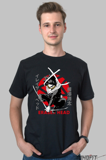 Tricou Anime My Hero Academia - Eraser Head Viziune Letala Barbat Negru