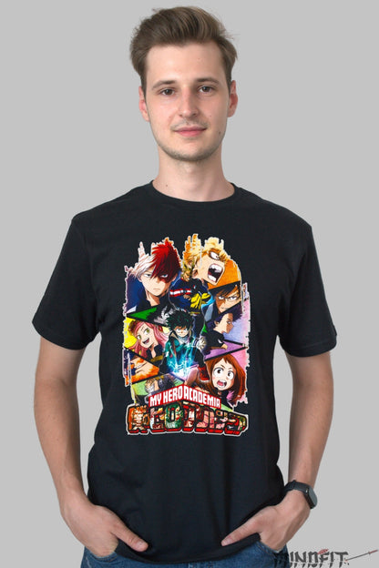 Tricou Anime My Hero Academia - Eroii Plus Ultra Barbat Negru