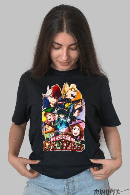 Tricou Anime My Hero Academia - Eroii Plus Ultra Dama Negru