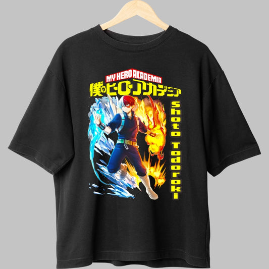 Tricou Anime My Hero Academia - Shoto Todoroki Dubla Putere Fata