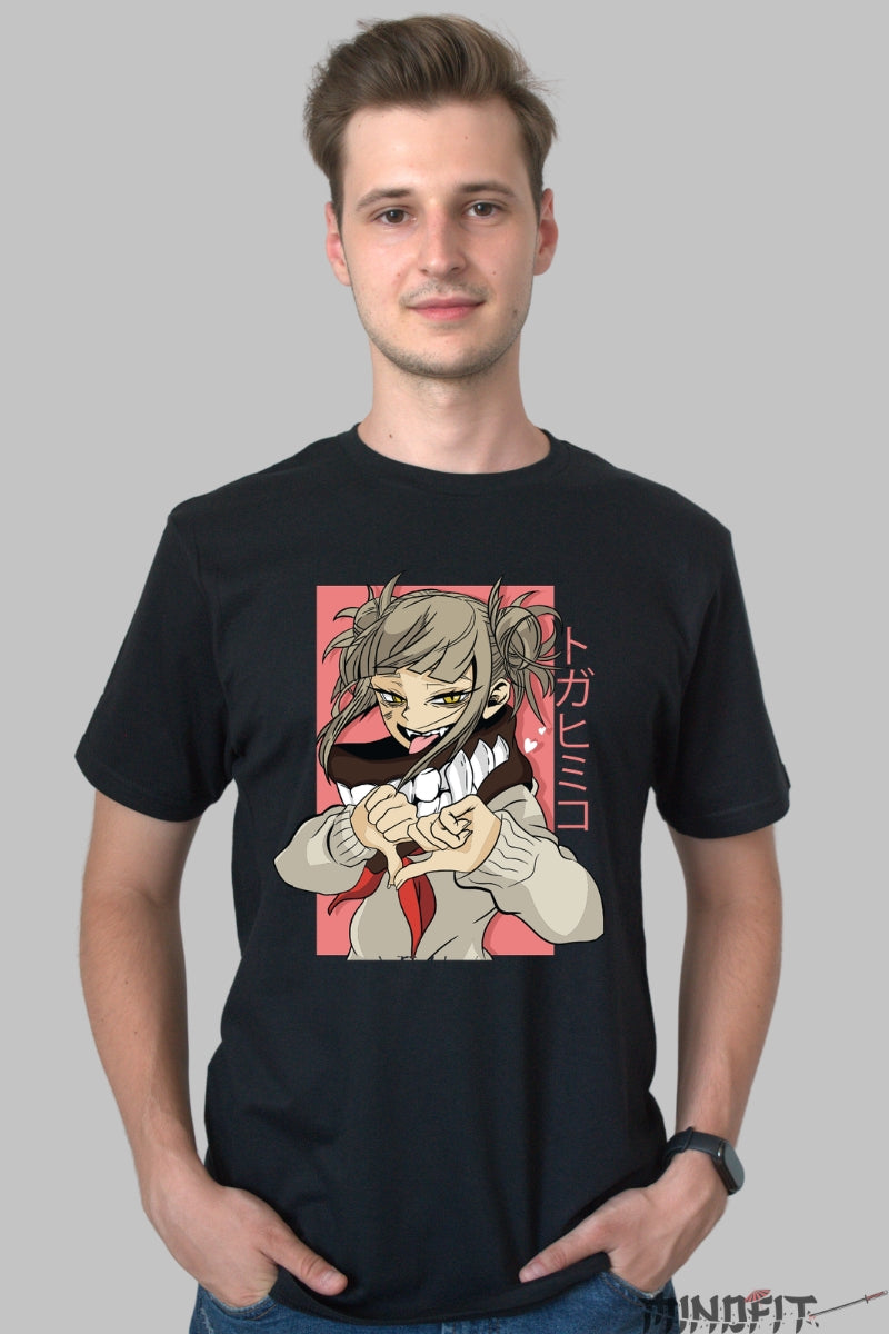 Tricou Anime My Hero Academia - Toga Iubire Periculoasa Barbat Negru