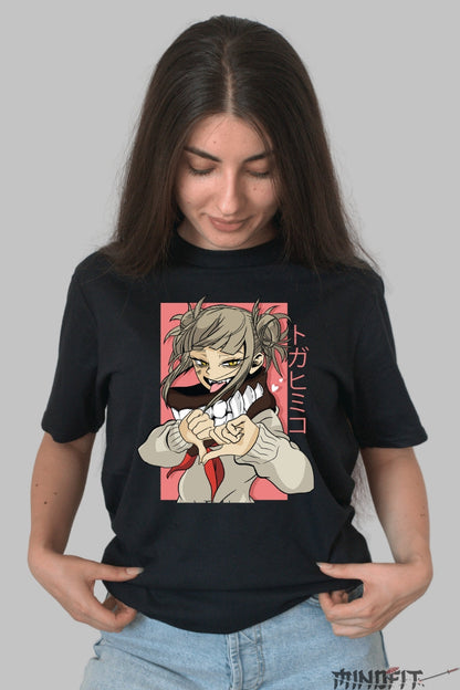 Tricou Anime My Hero Academia - Toga Iubire Periculoasa Dama Negru