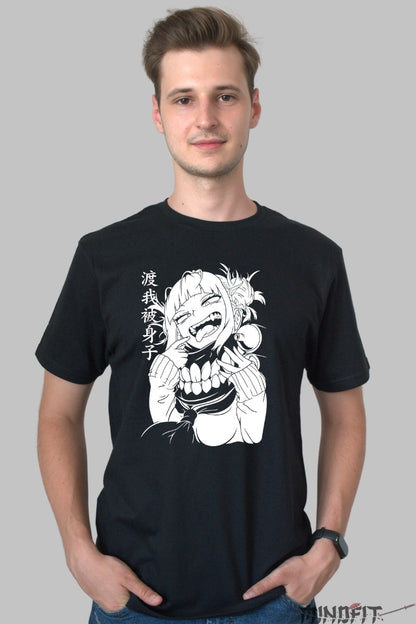 Tricou Anime My Hero Academia - Toga Nebunie Fermecatoare Barbat Negru
