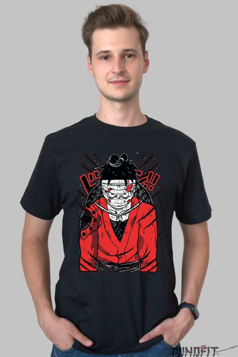 Tricou Anime Naruto Itachi Sharingan barbat negru