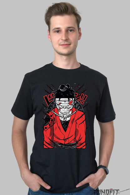 Tricou Anime Naruto Itachi Sharingan barbat negru