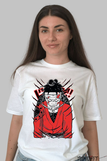 Tricou Anime Naruto Itachi Sharingan dama alb