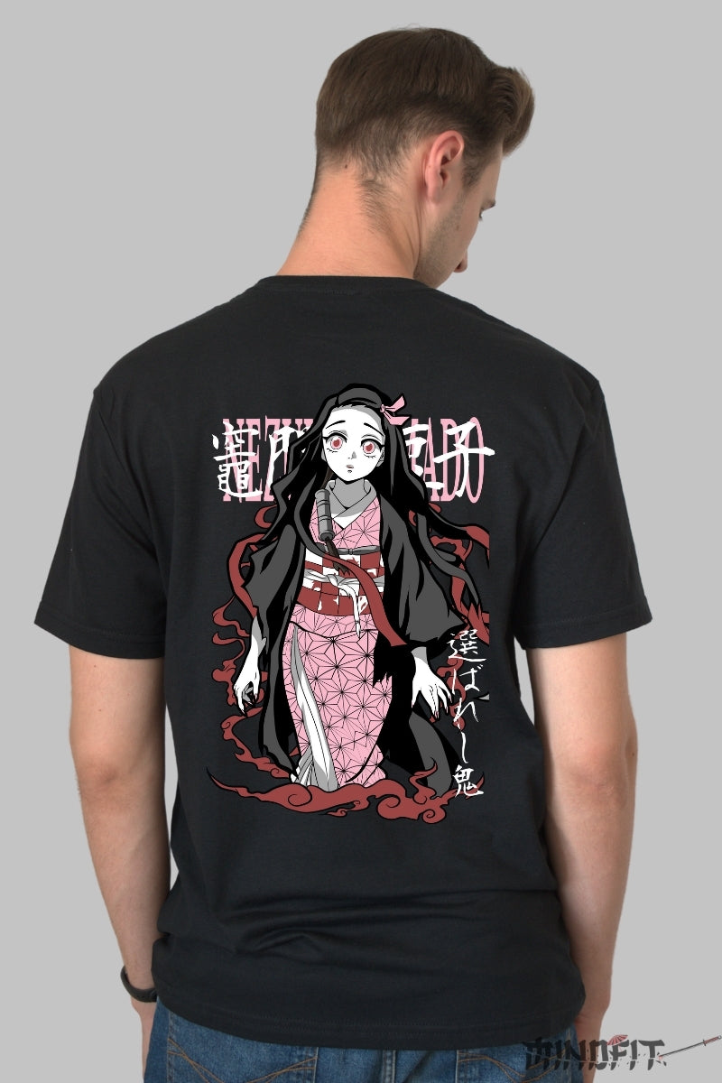 Tricou Anime Nezuko Kamado - Demon Power Barbat Negru