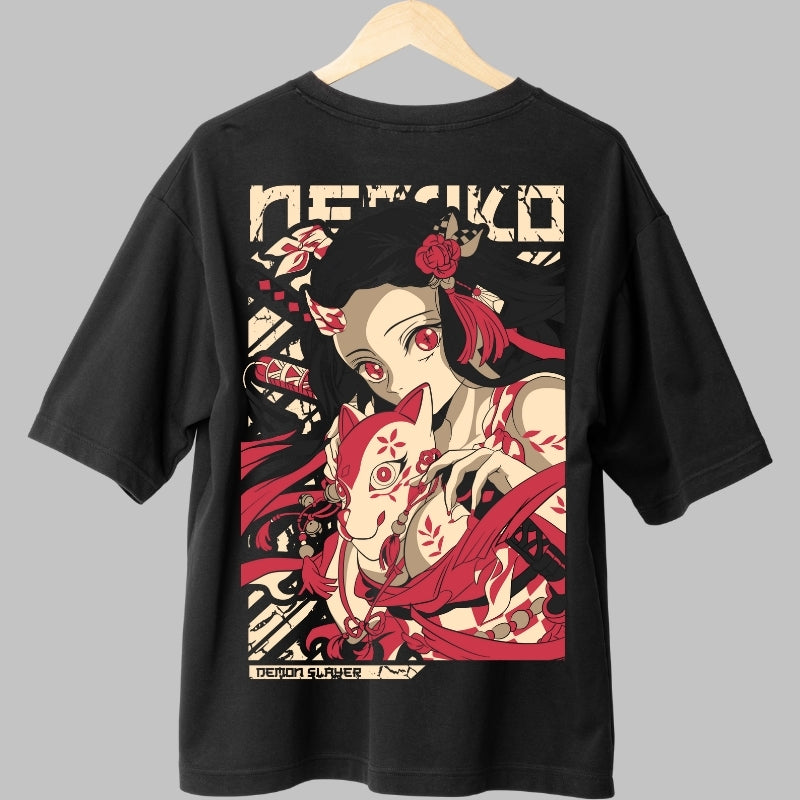 Tricou Anime Nezuko - Spiritul Vulpii Demon Spate