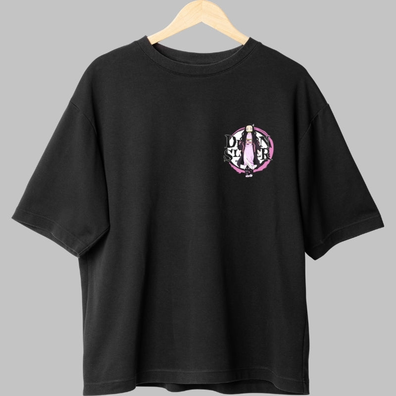 Tricou Anime Nezuko Stil Sakura Demon Fata