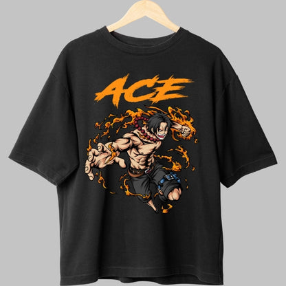 Tricou Anime One Piece - Ace Flacara Nefranta fata