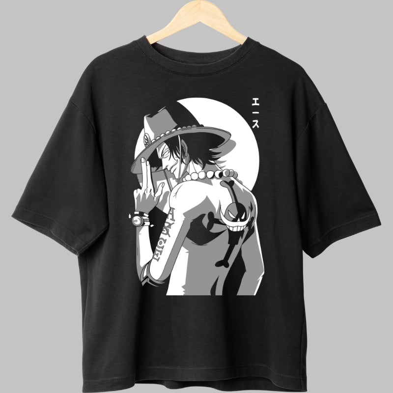 Tricou Anime One Piece - Ace Whitebeard's Fire Legacy fata