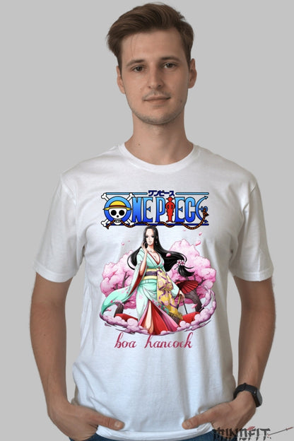 Tricou Anime One Piece - Boa Hancock Eleganta Regala barbat alb