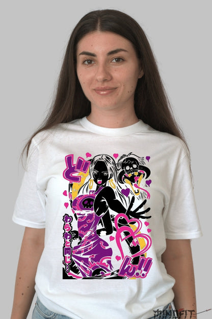 Tricou Anime One Piece - Boa Hancock Love Shock dama alb