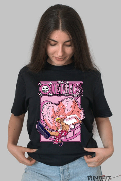Tricou Anime One Piece - Doflamingo Impact Total dama negru