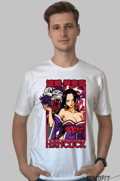 Tricou Anime One Piece - Hancock si Salome Impact Vizual barbat alb