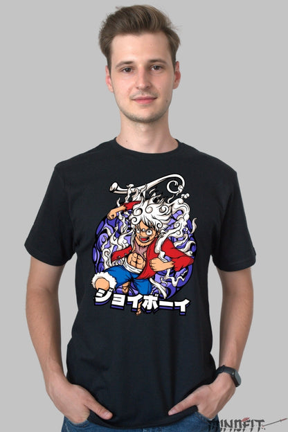 Tricou Anime One Piece - Joyboy Gear 5 Luffy barbat negru