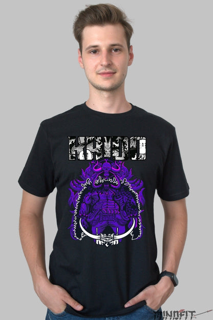 Tricou Anime One Piece - Kaido Dragon Imperial barbat negru