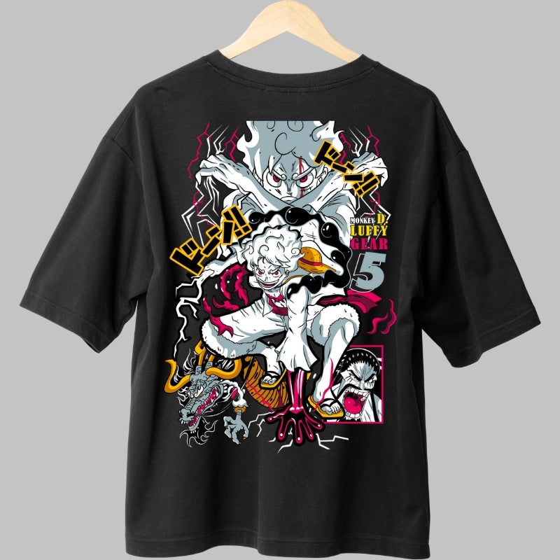 Tricou Anime One Piece - Luffy Gear 5 Awakening spate