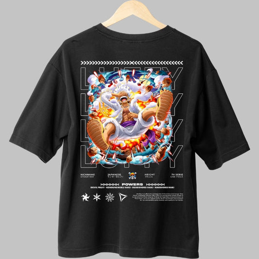 Tricou Anime One Piece - Luffy Gear 5 Legendar spate