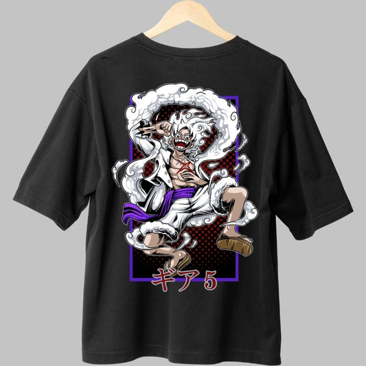 Tricou Anime One Piece - Luffy Gear 5 Toon Power spate