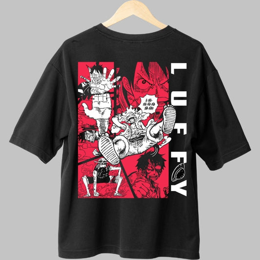 Tricou Anime One Piece - Luffy Gear Fifth Epic Panels spate