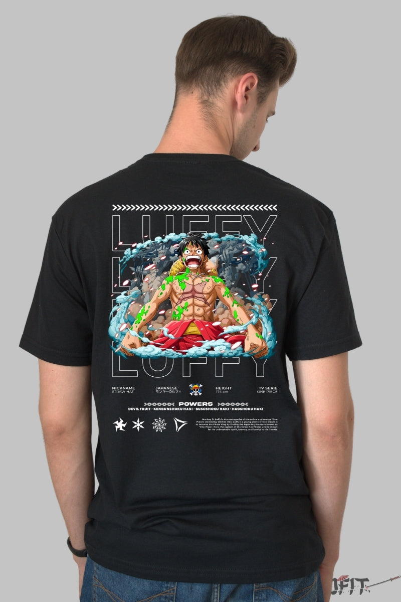 Tricou Anime One Piece - Luffy Gear Fifth Explosion barbat negru