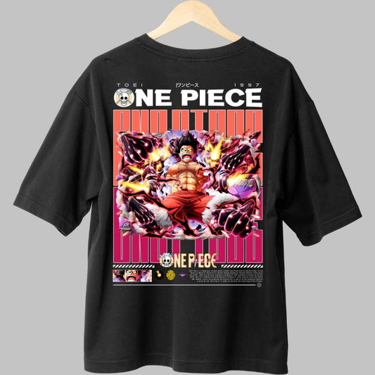 Tricou Anime One Piece - Luffy Gear Fourth Full Power spate