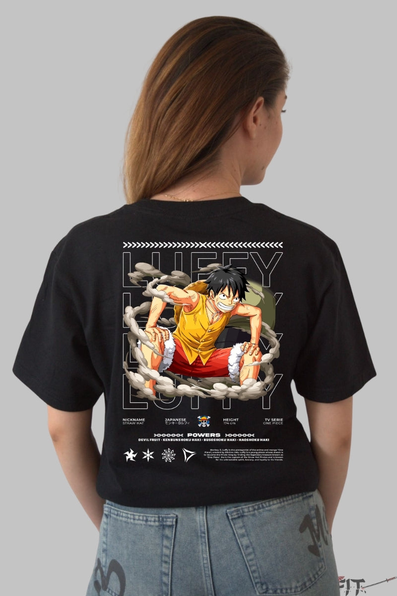 Tricou Anime One Piece - Luffy Gear Second Exploziv dama negru