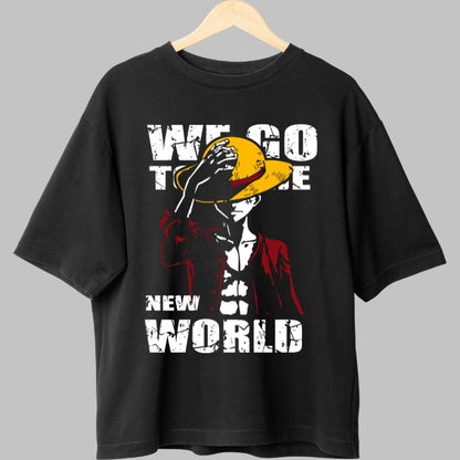 Tricou Anime One Piece - Luffy New World Journey fata