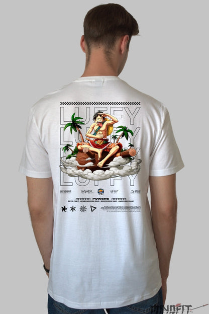 Tricou Anime One Piece - Luffy pe Tronul Piratilor barbat alb