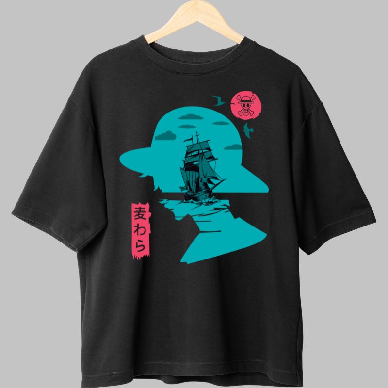 Tricou Anime One Piece -Luffy si Corabia Sunny fata