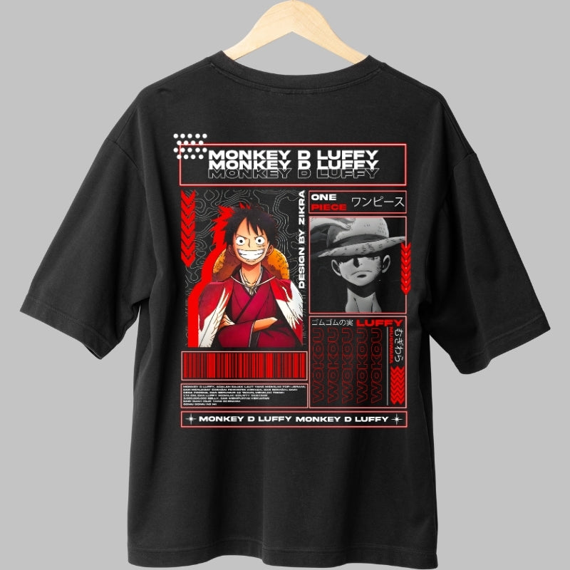 Tricou Anime One Piece - Monkey D. Luffy King of Pirates spate