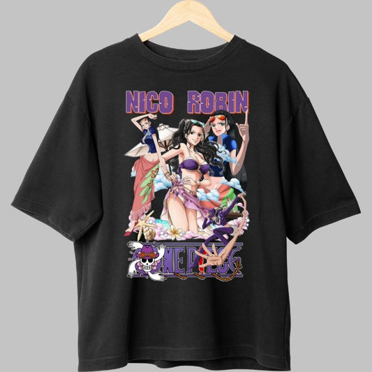 Tricou Anime One Piece - Nico Robin Gigante Fleur fata