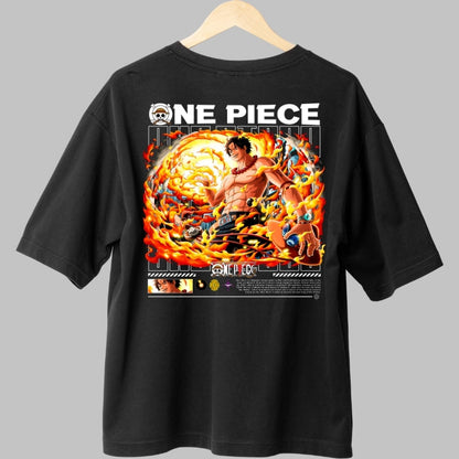 Tricou Anime One Piece - Portgas D. Ace Flacara Infernala spate