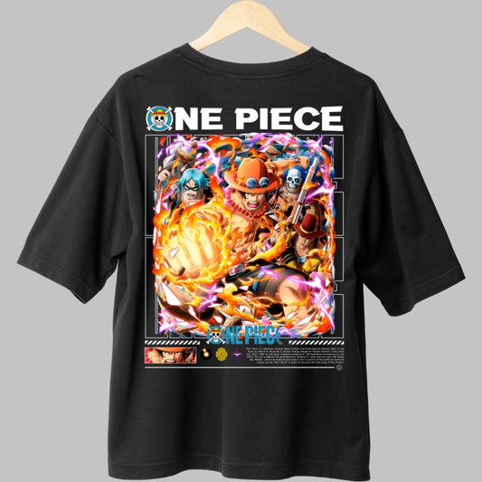 Tricou Anime One Piece - Portgas D. Ace Flacara Legendara spate