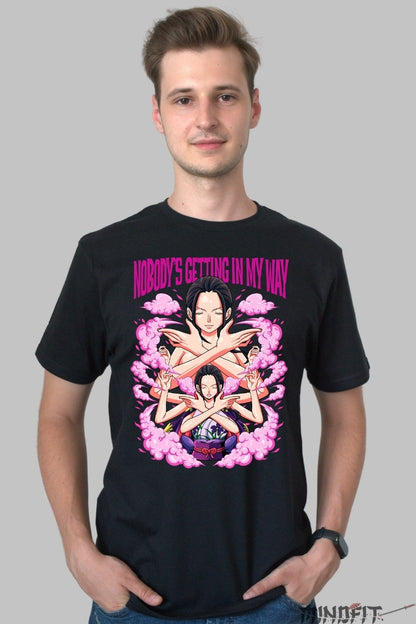 Tricou Anime One Piece - Robin Hana Hana no Mi Power barbat negru
