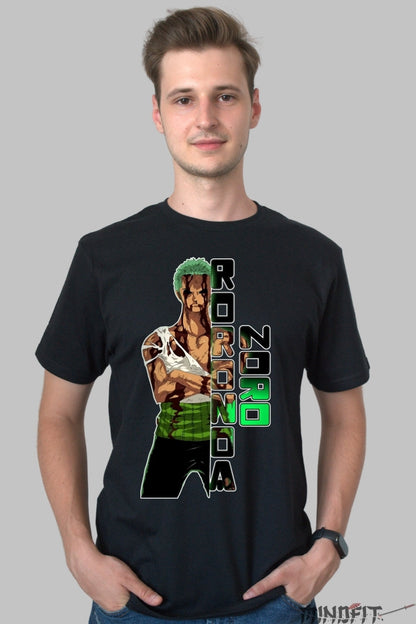 Tricou Anime One Piece - Roronoa Zoro Determinare de Fier barbat negru