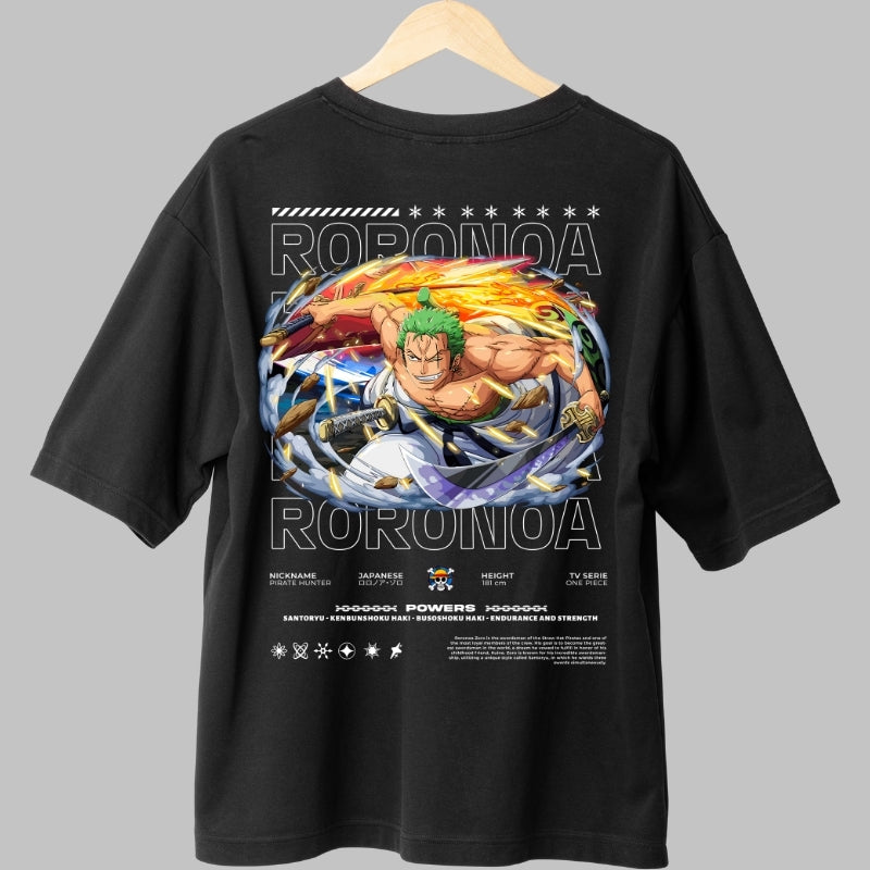 Tricou Anime One Piece - Roronoa Zoro Full Power Slash spate
