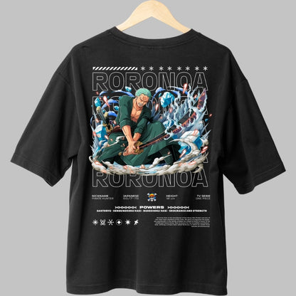Tricou Anime One Piece - Roronoa Zoro Sabie Demonica spate
